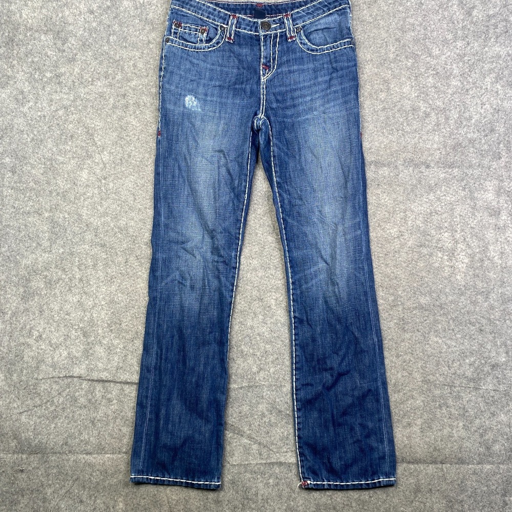 True Religion Jeans Womens Size 16 (29x29) Ricky Contrast Stitch Thick